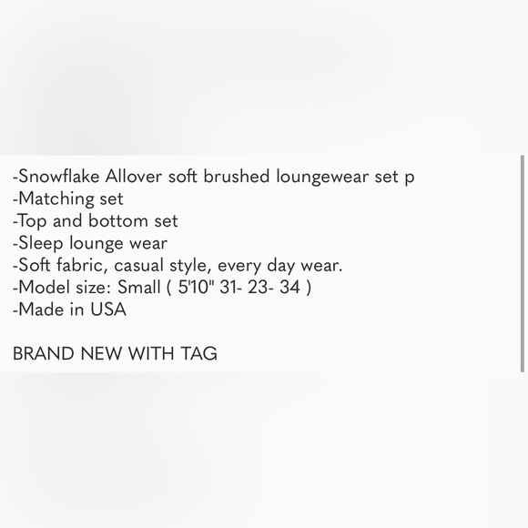 PHIL LOVE Snowflake 2 Piece Loungewear Set - Picture 5 of 5